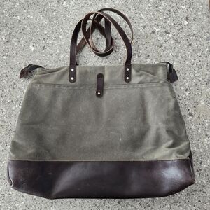 AlpineModem‎ Large Cavas and Leather Shoulder Bag